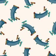 Sports Equipment cartoon seamless pattern background