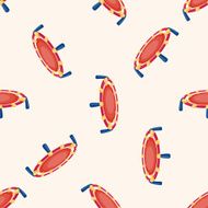 Sports Equipment cartoon seamless pattern background N2