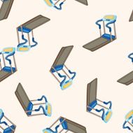 Sports Equipment cartoon seamless pattern background N4