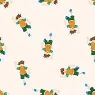 jumping person cartoon seamless pattern background N4