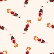Office worker cartoon seamless pattern background