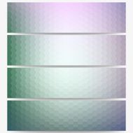 Abstract hexagonal headers set blurred design vector N13