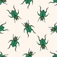 bug cartoon seamless pattern background N7