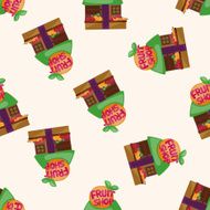 shop store cartoon seamless pattern background N11