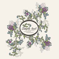 Invitation vintage card with floral elements N12