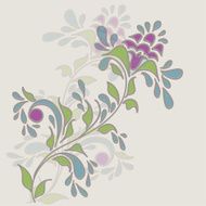 Invitation vintage card with floral elements N13