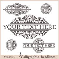 Calligraphic design elements Vector illustration frame N5