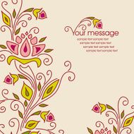 Invitation vintage card with floral elements N15
