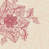Invitation vintage card with floral elements N16