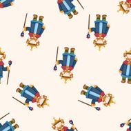 Royal theme king cartoon seamless pattern background N15