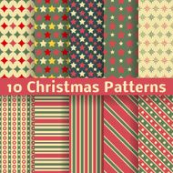 Christmas different vector seamless patterns (tiling) N2