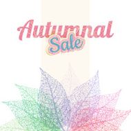 Autumnal sale background EPS 10