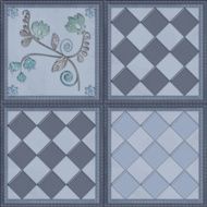 Floral pattern with flowers tile design