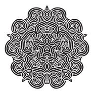celtic knot pattern card mandala amulet N32