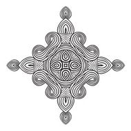 celtic knot pattern card mandala amulet N34