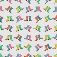 Seamless colorful background made of wellingtons