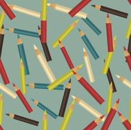 Seamless colorful background made of pencils N2