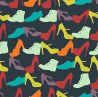 Seamless colorful background made of shoes N2