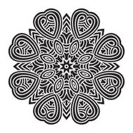 celtic knot pattern card mandala amulet N40