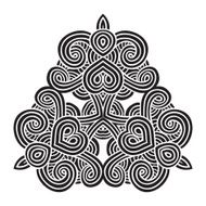 celtic knot pattern card mandala amulet N42