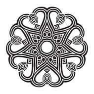 celtic knot pattern card mandala amulet N43