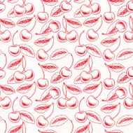 background with red cherry