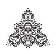 celtic knot pattern card mandala amulet N62