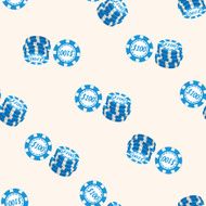 casino number ball cartoon seamless pattern background N4