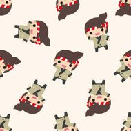 chef cartoon seamless pattern background N29