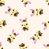 alice in wonderland cartoon seamless pattern background N13