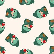 witch cartoon seamless pattern background N11