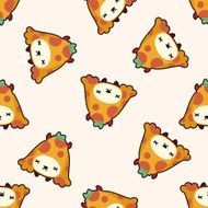 monster cartoon seamless pattern background N11