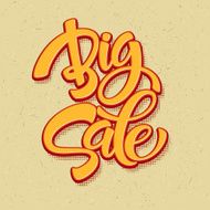 Big Sale Inscription Calligraphy Lettering Vector illustration N3