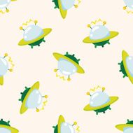 Space ufo cartoon seamless pattern background N5