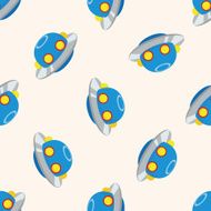 Space ufo cartoon seamless pattern background N6