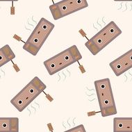 air conditioner cartoon seamless pattern background