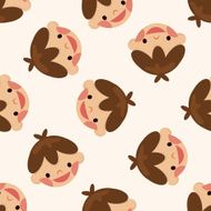 people character cartoon seamless pattern background N2