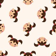 people character cartoon seamless pattern background N3