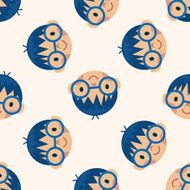 people character cartoon seamless pattern background N4