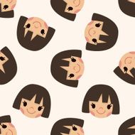 people character cartoon seamless pattern background N5