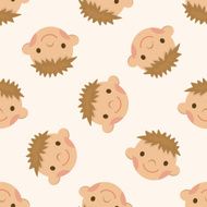 people character cartoon seamless pattern background N7