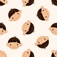 people character cartoon seamless pattern background N8