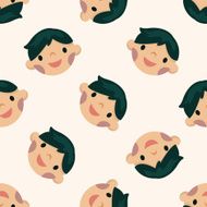 people character cartoon seamless pattern background N9