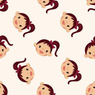 people character cartoon seamless pattern background N10