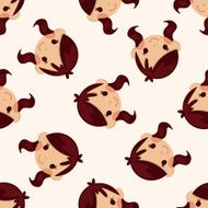 people character cartoon seamless pattern background N12