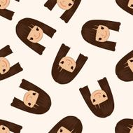 people character cartoon seamless pattern background N29