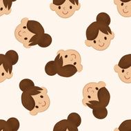 people character cartoon seamless pattern background N30