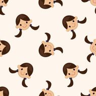 people character cartoon seamless pattern background N33