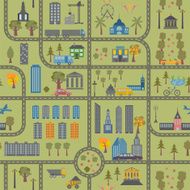 City Map seamless pattern N5