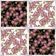 Floral pattern with flowers tile background N3